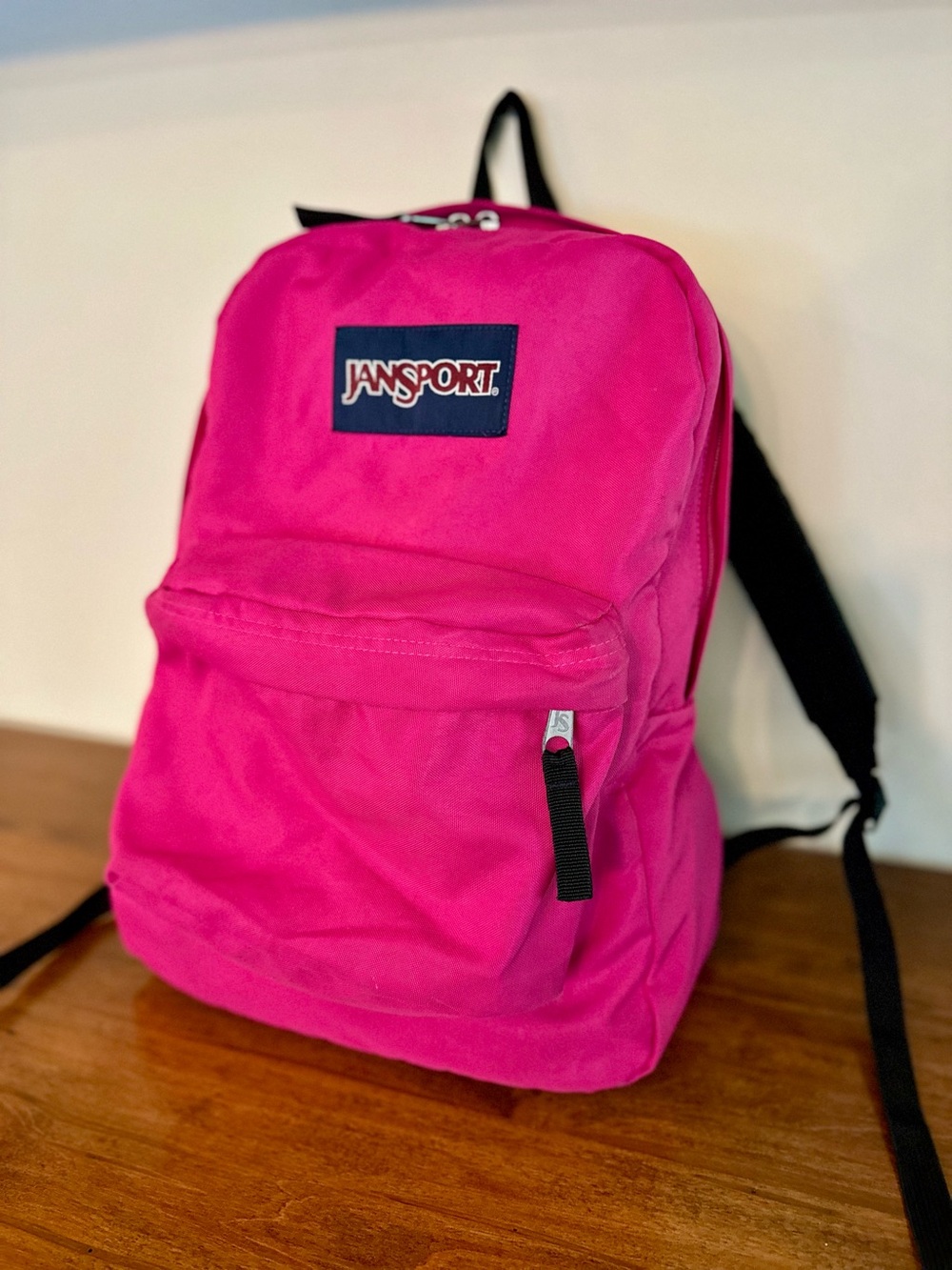 JanSport Super Break Hot Pink Backpack Day Pack School Classic